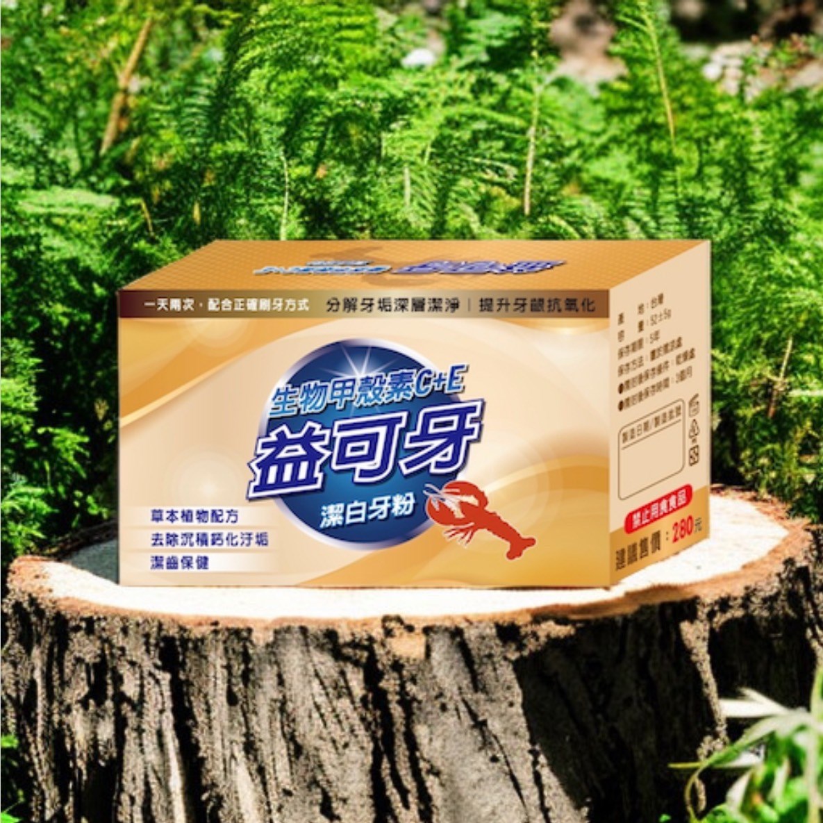 益可牙琺瑯潔白牙粉